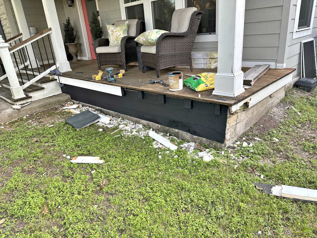 front porch progress (and idea fail)