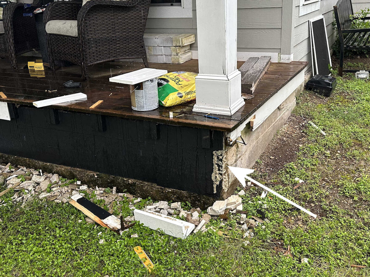 front porch progress (and idea fail)