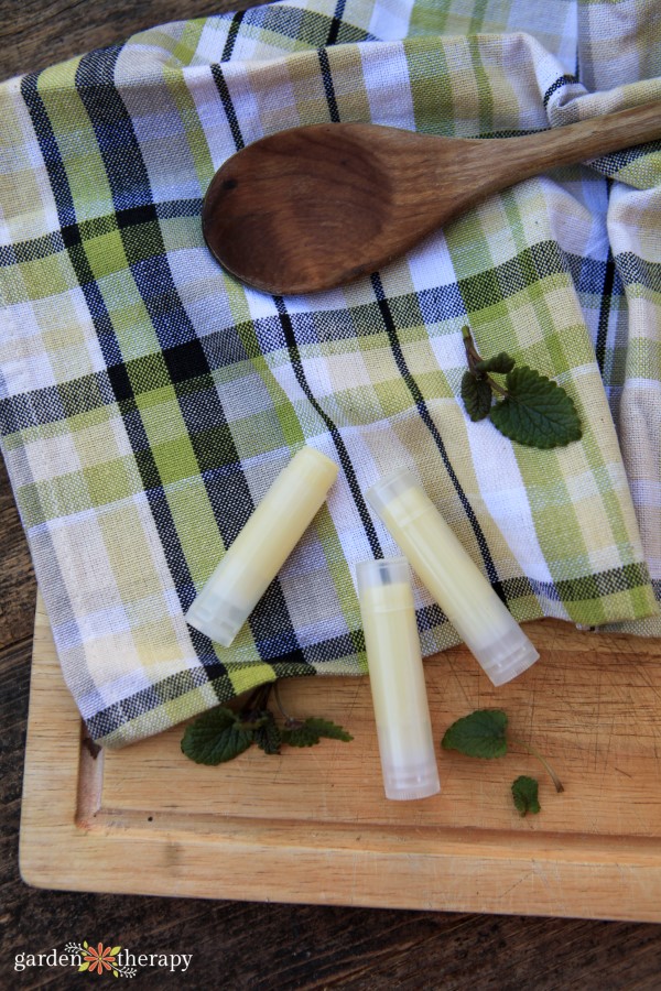lemon balm lip balm to treat cold sores