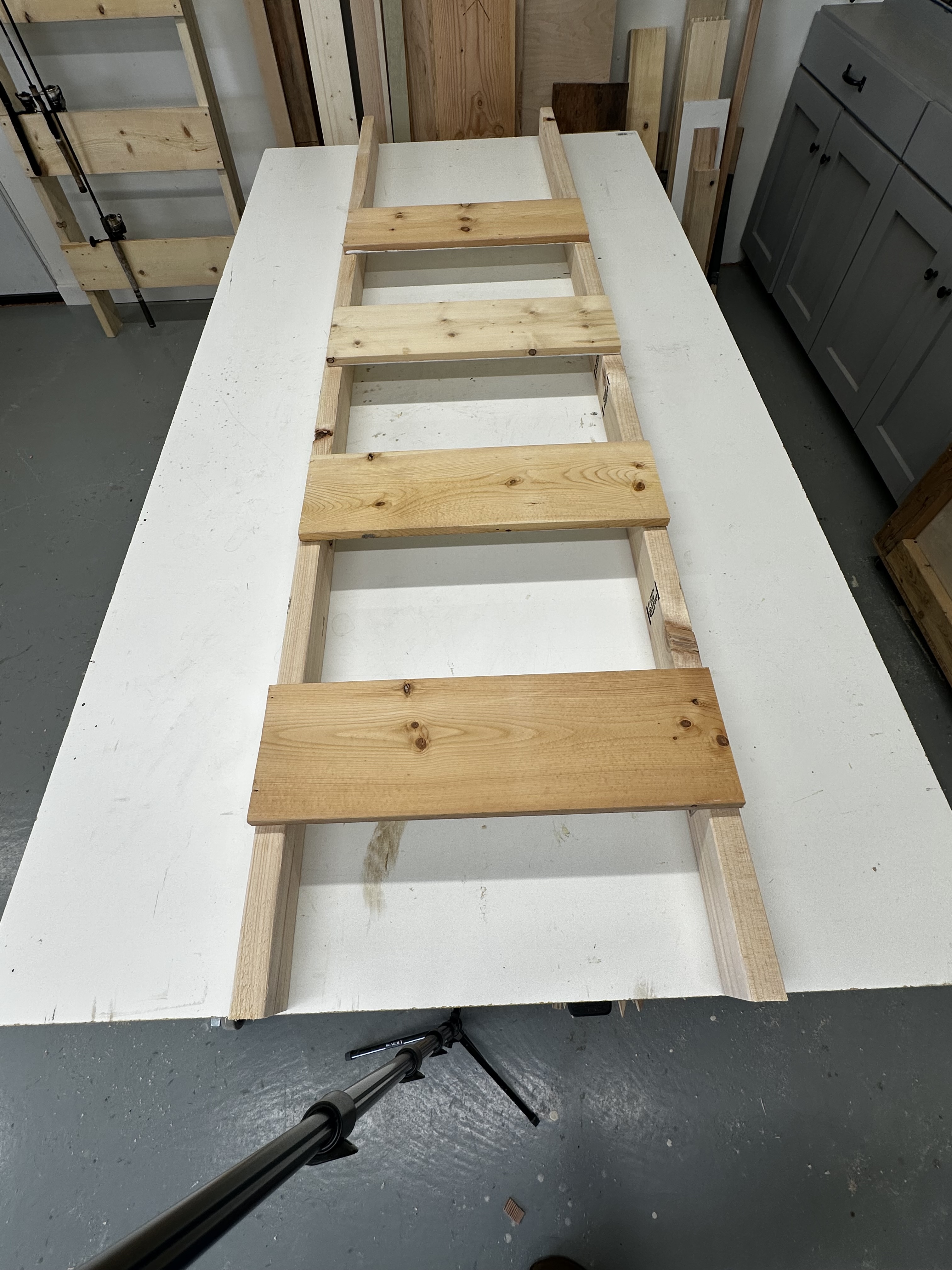 diy fishing rod rack