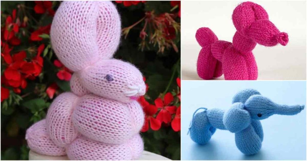 7 Balloon Animal Free Knitting Patterns ⋆ Bright Stuffs
