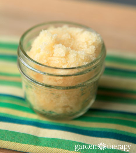 Simple and Energizing Rosemary + Spearmint Sugar Scrub Recipe