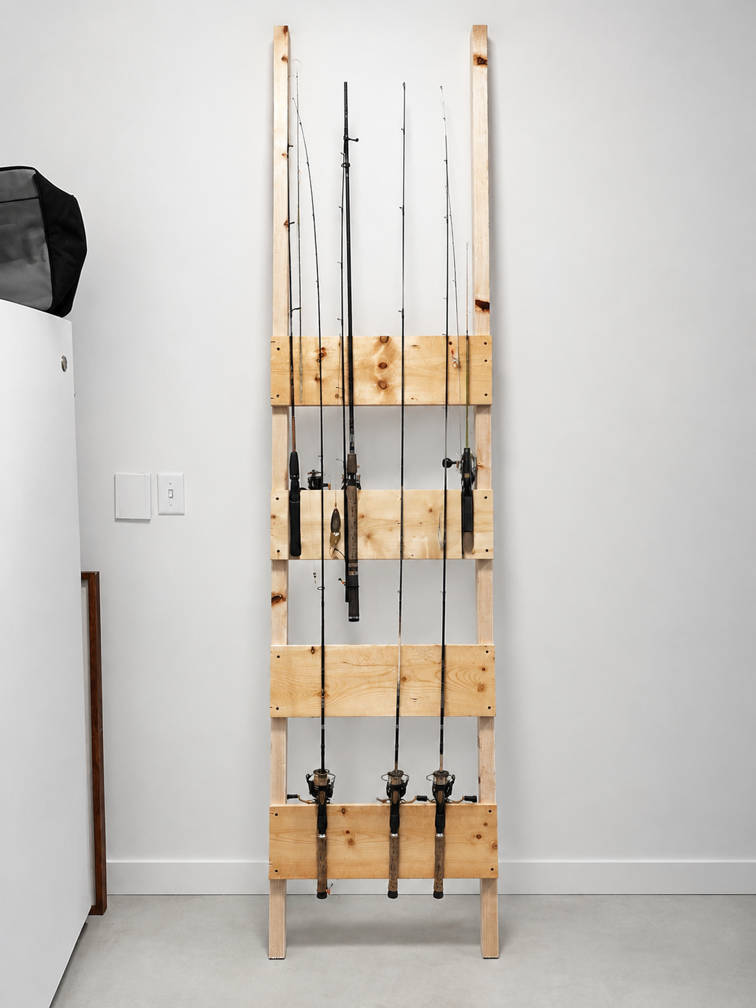Leaning Fishing Rod Rack