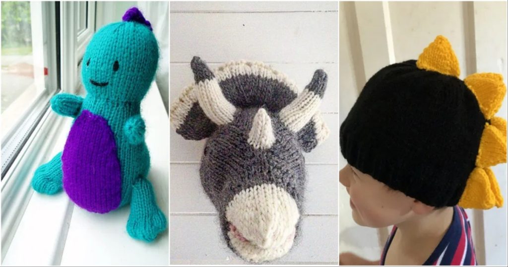 10 Unique Dinosaur Free Knitting Patterns ⋆ Bright Stuffs
